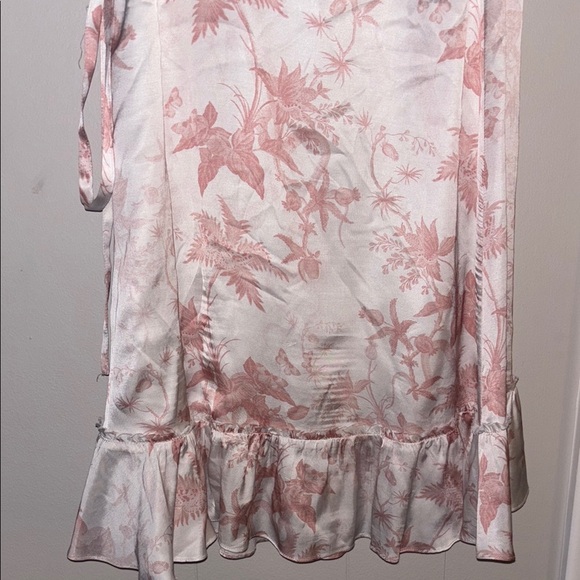 All Saints Pink and White Ruffled Wrap Sundress size 6 - Picture 8 of 8